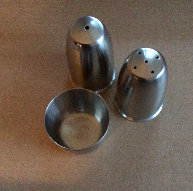 Stainless Steel Three Piece Cruet Set