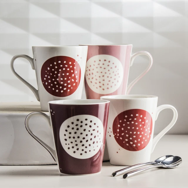 BECHER 4er SET Tasse PORZELLAN Kaffeebecher Teebecher TESCOMA myCOFFEE Sugar
