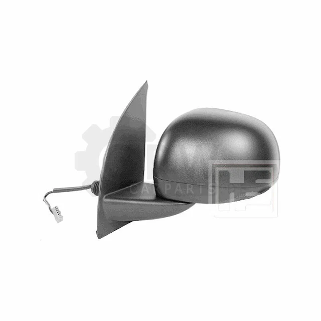Rétroviseur Extérieur Noir Manuel Pour Fiat Panda 169 (2003-2008) - Côté Passager Droit - Réglage Mécanique