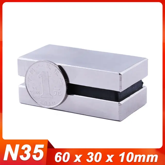 16mm x 6mm x 6mm Blocks - Magnetic TRIPLE Jewelry Clasps - Black -  Neodymium Magnet