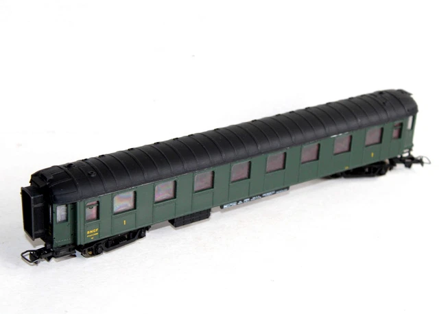 Wagon MMM RG HO - Compartiment à Guérite, Voiture Voyageur 1e Classe SNCF (A4, Vintage France)