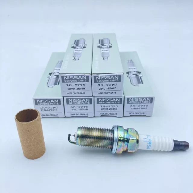 6Pcs New NGK Laser Iridium Spark Plugs 93759 DILFR5A11 22401-ZE01B For Nissan