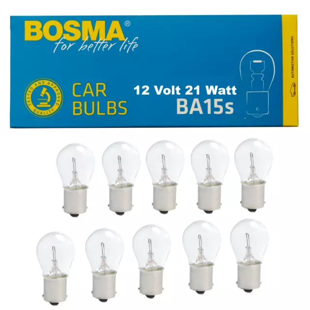 10x Bosma 501210 12V 21W P21W BA15s Glühlampe Glühbirne Lampe Kugellampe  7B210w