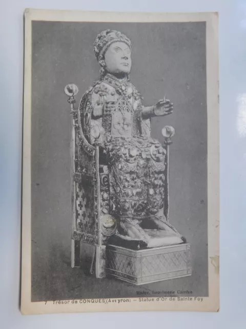 CPA - Trésor de CONQUES (aveyron) - Statue d'or de Sainte FOY -