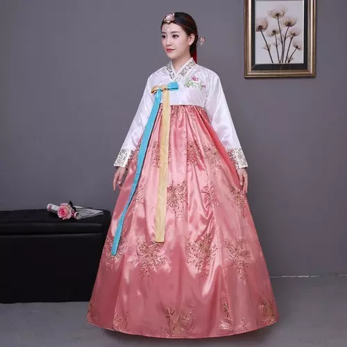 2022Sequined Korean Traditional Costume Hanbok Female Korea Palace Hanbok Dress