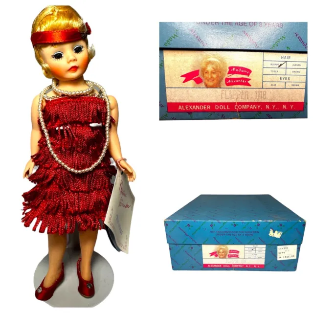 Madame Alexander Red Flapper Blonde Vintage Doll No Heels #1118 Portrettes 9" T