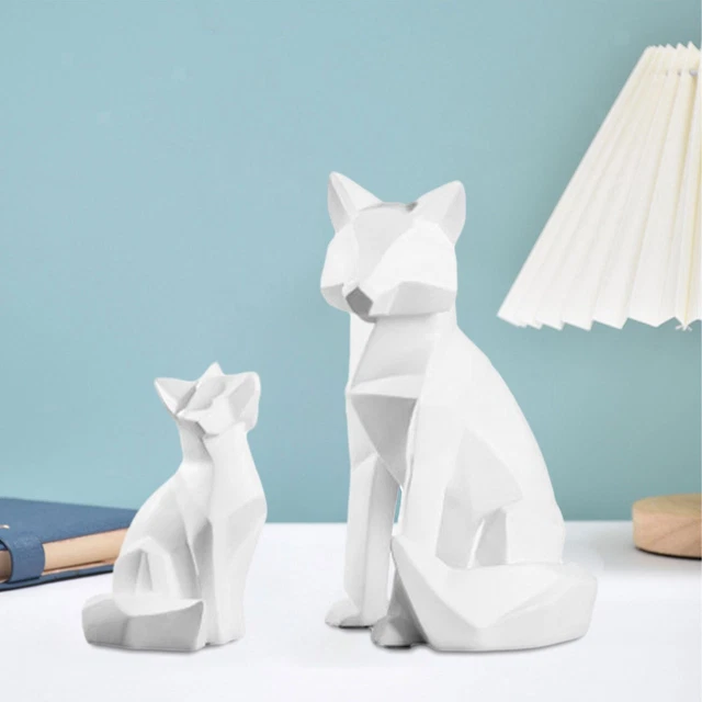 Renard Statue Décor Figurine Fox Sculpture Arts Résine Animal Cadeau