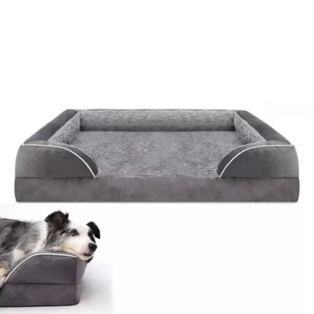 Large Waterproof Orthopedic Dog Bed Memory Foam Dog Beds Pet Mattress 36"x27"x8"