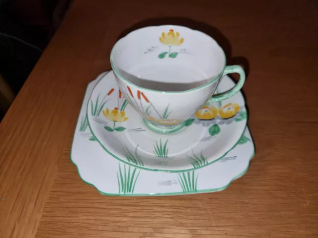 Vintage Sampson Smith Old Royal China Trio Floral Pattern 2401