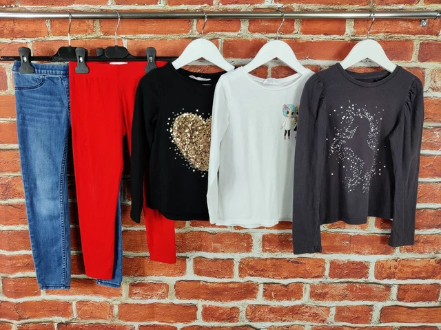 Girls Bundle Age 5-6 Years Next M&S H&M Jegings Leggings Top T-Shirt Kids 116Cm