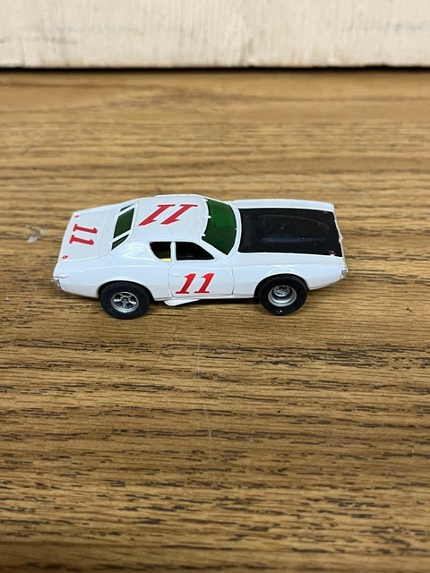 VINTAGE AURORA AFX White Dodge Charger #11 Slot Car HO $39.90