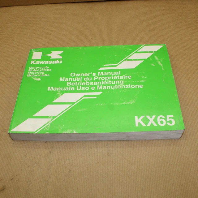 Manuel Technique D'entretien Du Proprietaire Kawasaki Kx 65 2006