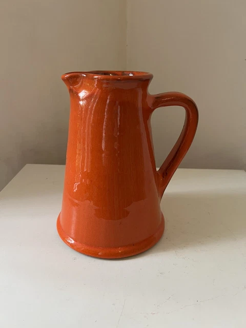 Broc à eau en plastique orange vintage - Décoration