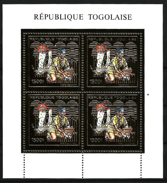 Togo - Schmetterlinge und Pilze Kleinbogen postfrisch 1990 Mi. 2160 A