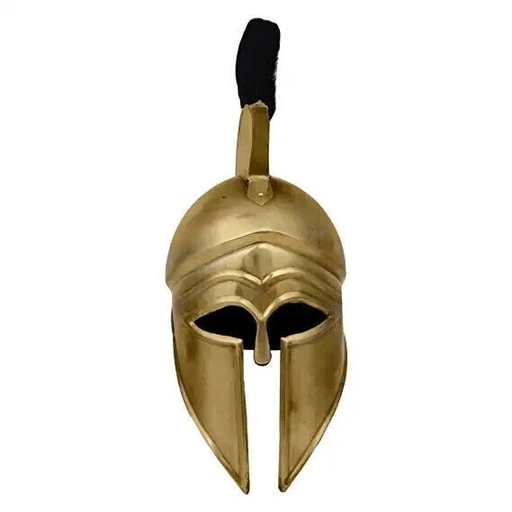 Medieval Warrior Greek Corinthian Wearable Armor Helmet With Black Plume