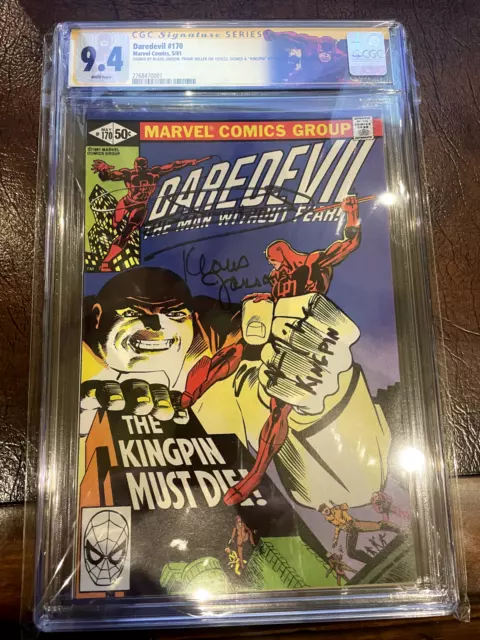 DAREDEVIL #170 Marvel CGC SS 9.4 SIGNED 3X D'Onofrio, Miller, Janson 1st KINGPIN