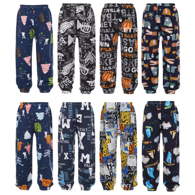 Pants Cartoon Print Kids Loose Boys Girls Summer Activewear Elastic Waistband 2