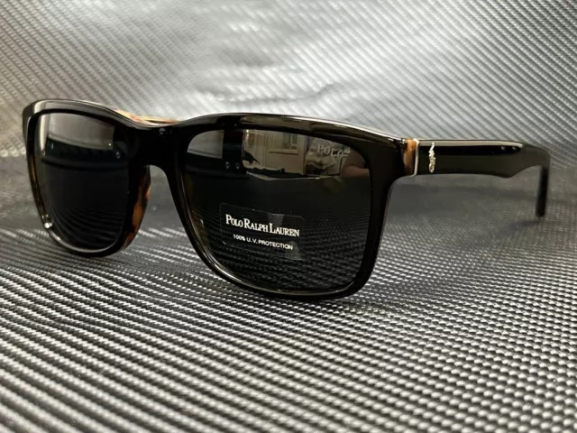 Ralph Lauren Polo PH4098 526087 Shiny Black Square Men's 57 mm Sunglasses