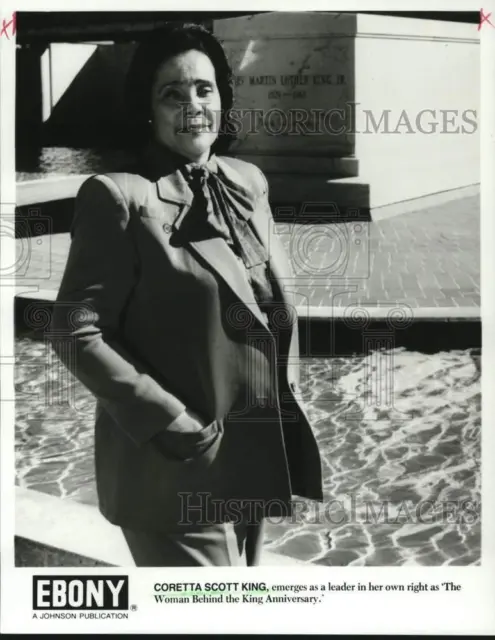 1989 Press Photo Coretta Scott King in "The Woman Behind the King Anniversary"