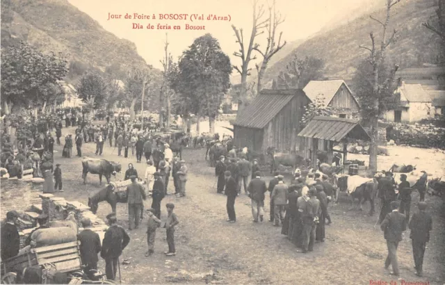 CPA ESPAGNE JOUR DE FOIRE A BOSOST VAL ARAN DIA DE FERIA (cliché pas courant