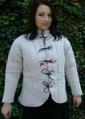 Femme Veste Viking Médiéval Gambeson Épais Rembourré Théâtre Costume Complet