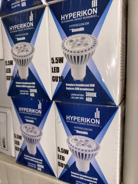 HYPERIKON GU10 LED Bulb Dimmable 5.5W Lot Of 4 LED Gu10 HyperGU0630K ...