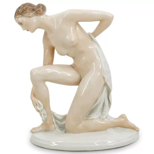 1930’s Karl Lysek for Rosenthal "After Bathing” Porcelain Art Deco Figurine