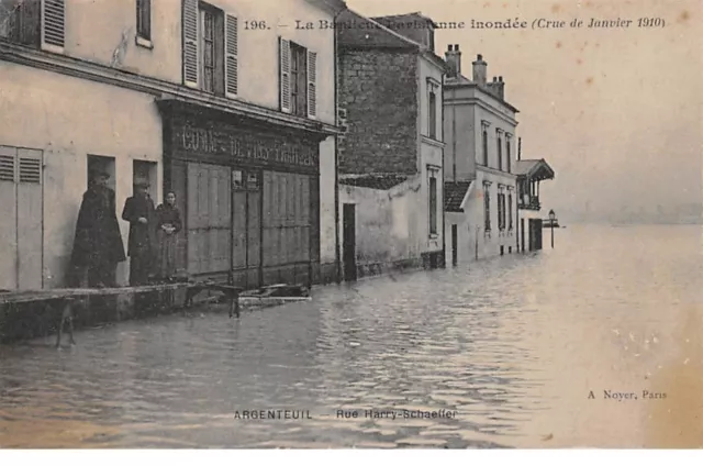 95 .n° 106810 .  argenteuil .la crue de la seine 30 janvier 1910 .rue harry s