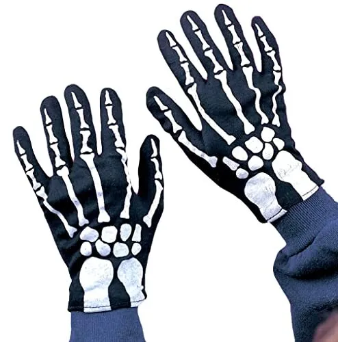 Rubie's Costume Co Child Skeleton Gloves Costume Black/White