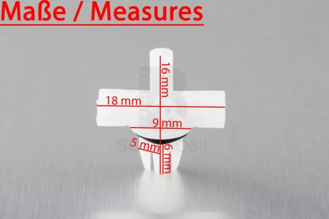 20x Orig. Bossmobil Soporte De Tiras De Ajuste, Clip De Moldura 18X8 3
