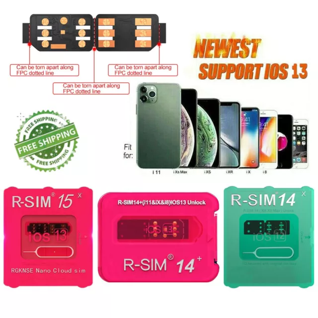 R-SIM15 SIM14+ scheda RSIM sblocco nano adatta per iPhone 11 Pro XS MAX XR 8 IOS 14 GB
