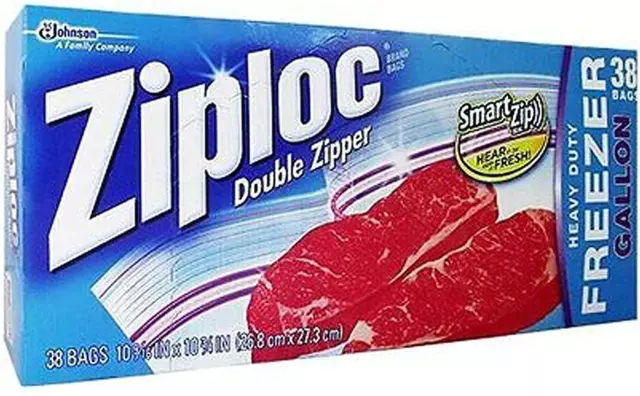 Ziploc Double Zipper Quart Freezer Bags, 216 Ct