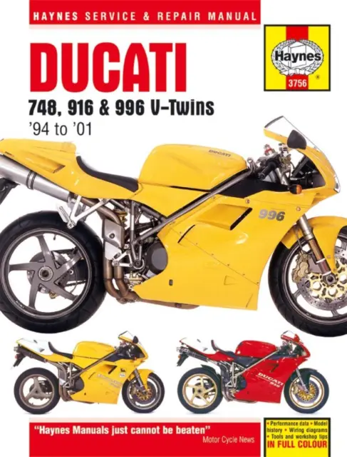 Haynes Workshop Manual Ducati 748, 916 & 996 4-Valve V-Twins 94-01