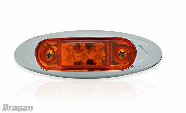 Feu De Gabarit Rouge 3 LED Pour Camions 12V/24V - Lucidity 26260R-V - Dimensions 85x29mm