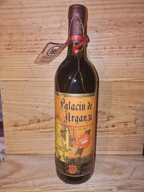 BOTELLA VINO PALACIO DE ARGANZA 1958. DIFÍCIL DE ENCONTRAR. BIERZO