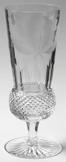 Edinburgh Crystal Thistle Pattern Champagne Flute Glass ~ 6.75" High ~ Excellent