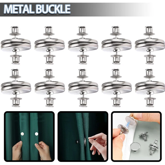 10 Pairs Magnetic Curtain Clip Backs Buckle Clips for Curtain Tie Fixed Button l