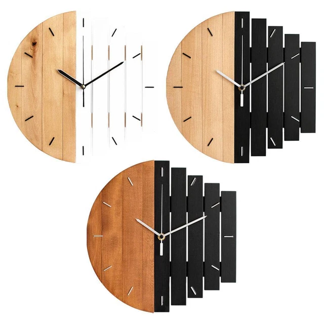 Grande Horloge Murale Steampunk En Bois Silencieux Chambre À Coucher Maison