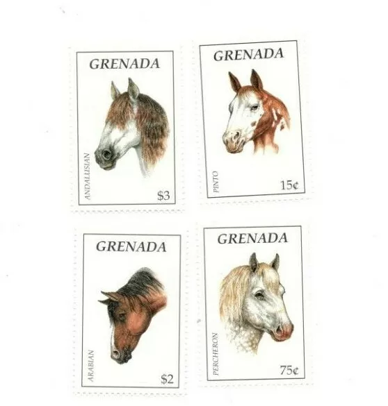 Grenada - 1995 - Horses - Set Of 4 Stamps - MNH