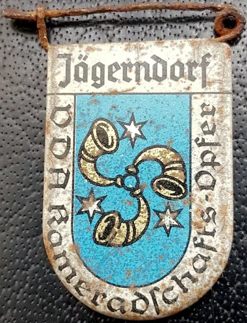 ✚1611✚ German VDA WW2 donation fund raiser badge coats of arm Jägerndorf