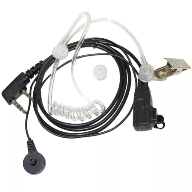 2 Pin Acoustic Tube Earpiece Hands Free Headset Mic for Kenwood TK Series Radio