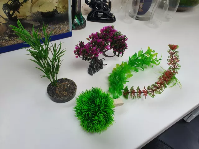 Lot de 5 Fausses Plantes Décoration Pour Aquarium