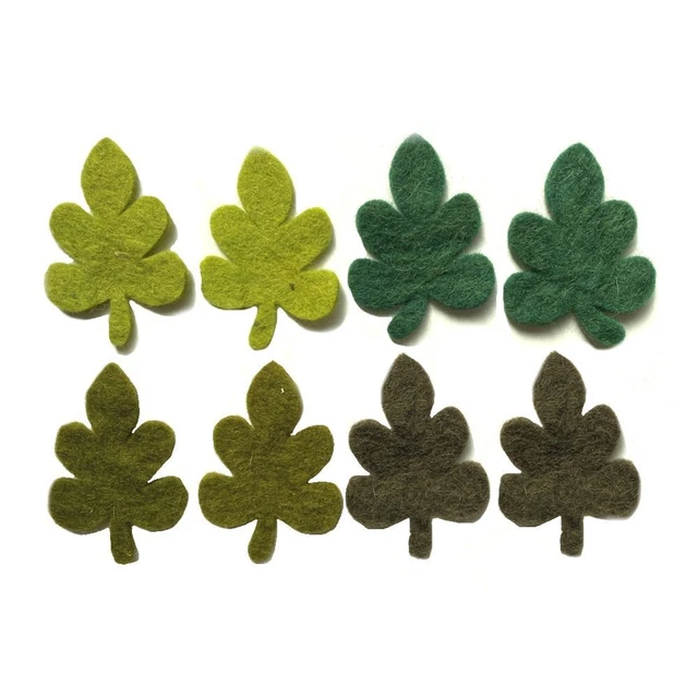 Set da 8 Foglie in Feltro per decorazioni