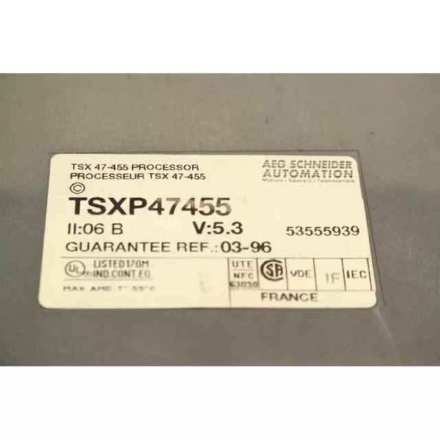 Schneider automation TSXP47455 TSX 47-455 Processor TSX 47 40 (B378) 3