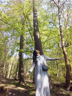 That Zara Polka Dot Spotty Dotty Maxi white black dress bloggers L 8 10 12 14