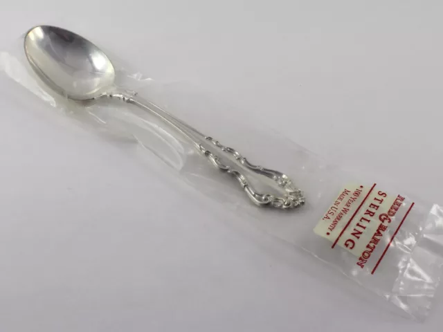 Reed & Barton Spanish Baroque Sterling Silver Oval Soup Dessert Spoon - New