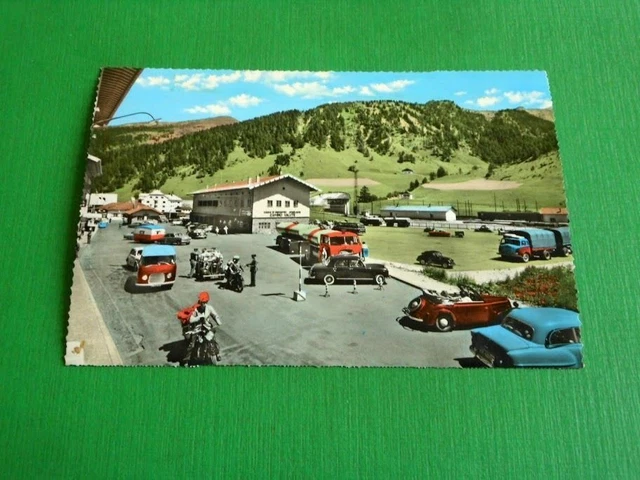 Cartolina Brennero / Brennerpass - Valico stradale - Entrata e uscita Italia .