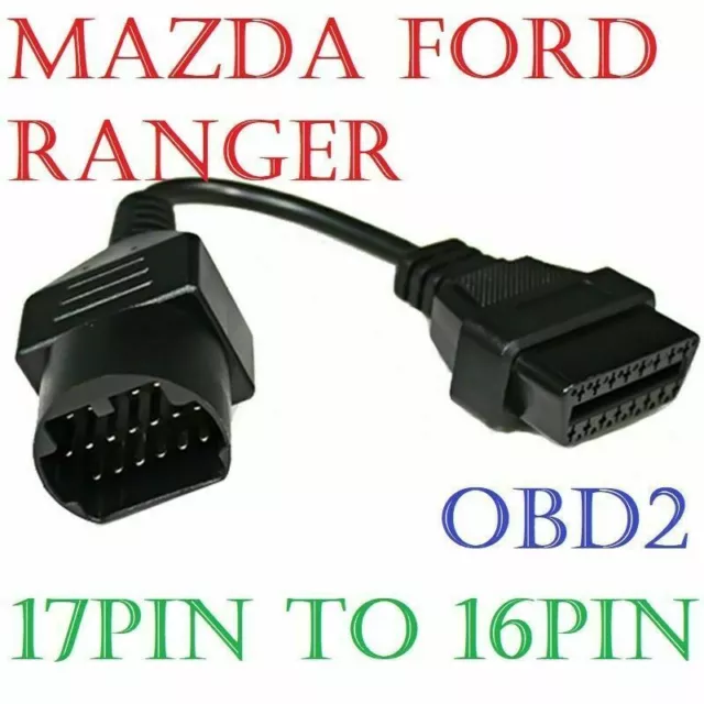 17 Pin to 16 Pin OBD2 Diagnostic Cable Adapter Connector For Mazda Ford Ranger