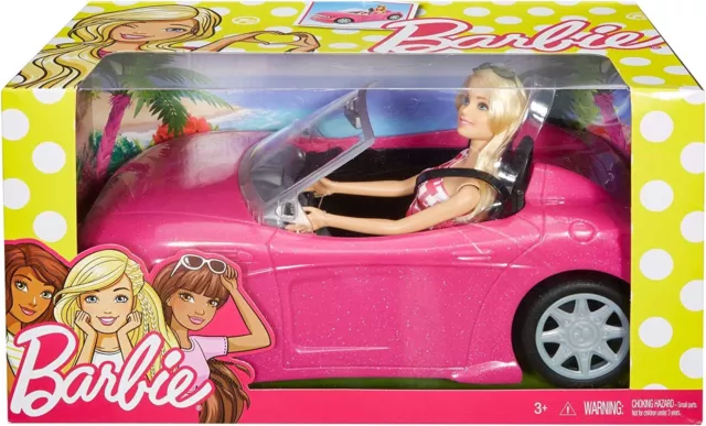 Lori LO37064Z Cabrio Rose Accessoires pour poupée 15 cm, Voiture de