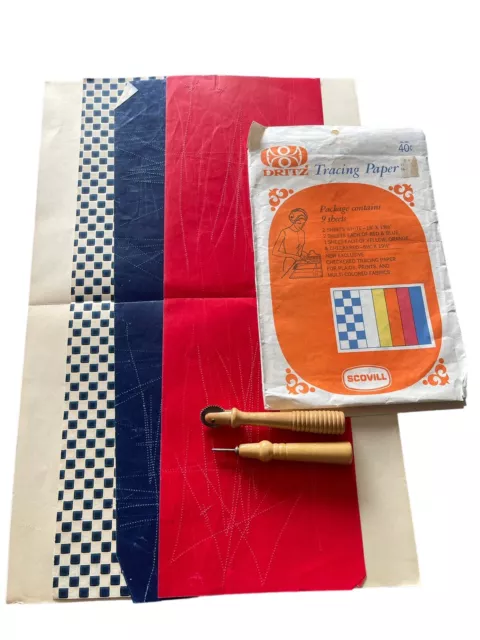 Scovill Dritz Tracing Paper VTG Lightly Used Sewing Layout + Marking Tool Tracer